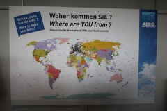 World representation of visitors to Aero
